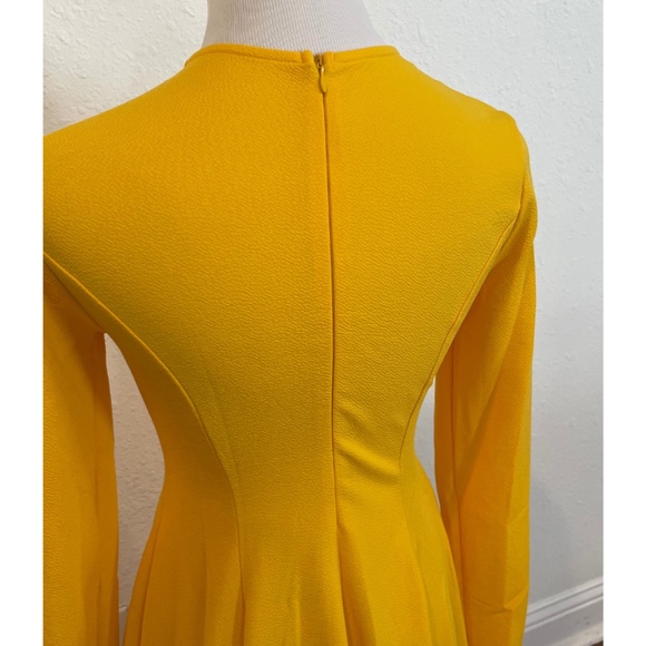 Yellow Laser Cut Dress - Picture 4 of 6